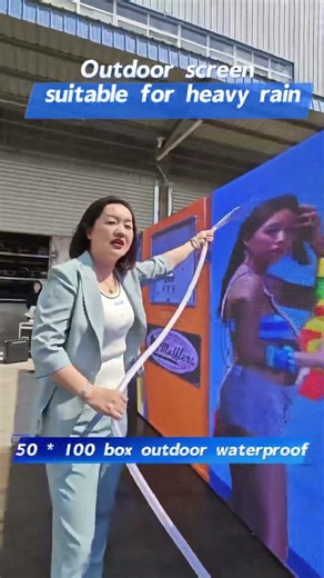 Outdoor screen waterproof testing #ledfactory #led #ledwall #leddisplay #ledscreen #stagescreen