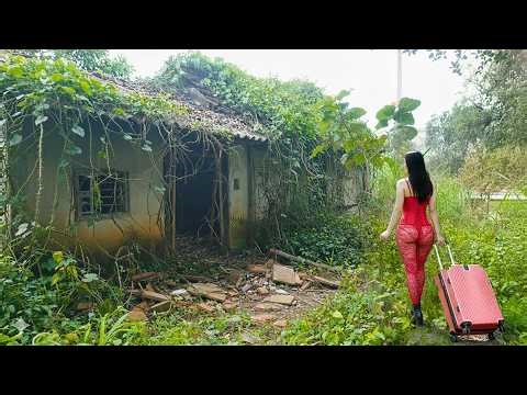 Young Woman Leaves City Life to Revive Her Grandmother’s Old House Outdoor Kitchen & Toilet Build