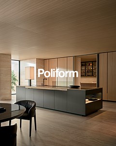 Phoenix by Poliform is a contemporary kitchen system defined by clean lines, elegant proportions, and design innovation. The iconic handle detail becomes a graphic element that enhances both functionality and visual lightness. The sculptural island takes center stage, combining a double-thickness worktop with the new open Slot base to create a space designed for modern living and everyday conviviality. Discover Phoenix kitchen on poliform.com. #poliform #poliformkitchen | Poliform