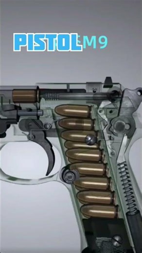 Beretta M9 Operation Explained | Gun Mechanism Basics#soothing #gunshorts #shorts