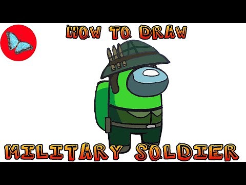 How To Draw Among Us Character - Military Soldier | Drawing Animals