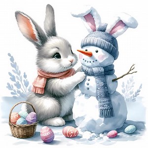 12 Cute Easter Bunny Clipart, Rabbit Clipart, Printable Watercolor Clipart, High Quality Jpgs, Digital Download, Paper Craft, Junk Journals - Etsy