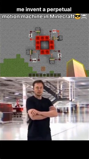 perpetual motion machine in Minecraft #minecraftontop #viralshorts