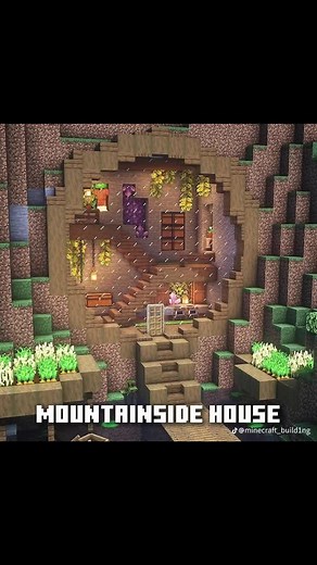 Minecraft Mountain House⛰️🏡#minecraftbuilds #minecraftjava #minecrafttutorial #minecraftbedrock #tutorial