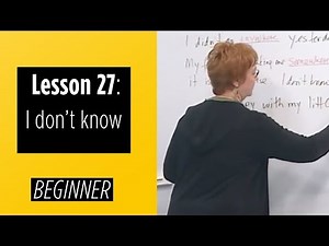 Mind Luster - Learn Beginner Levels Lesson 27 I don t know