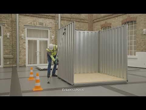 Materialcontainer Montage Anleitung zum Aufbau eines Schnellbaucontainer Baustellencontainer