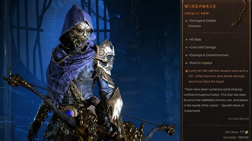 Windforce in Diablo 4: How to get, Unique effects, Affixes, and more