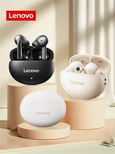 Lenovo True Wireless Headset, Upgraded To Wireless 5.4, Compact And Portable, Lightweight Design, High-Definition Sound Quality, 24-Hour Long-Lasting Battery Life, Light And Luxurious Leather Appearance, Long-Term Wearing Without Pain, Compatible With Mobile Phone/Laptop /PC Device Connection, Running And Sports Available. | SHEIN