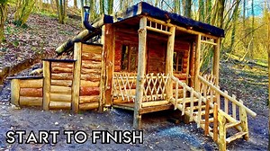 Building a Log Cabin from Start to Finish - all stages of construction with Luxon Bushcraft..#camping #adventure #treehouse #bushcraft #survival #adventure #wilderness #campingchallenge | Alex Bushcraft