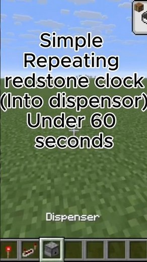 *Very Simple* under 60 second tutorial on repeating redstone clock #shorts #tutorial #minecraft