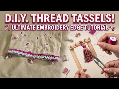 Thread tassels making #diy #stonebeads #embroidery #latkan #tassels