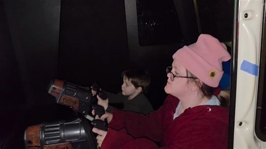 Harper & Liam playing a shooter arcade! #dadlife #arcades #fun #kids #fyp