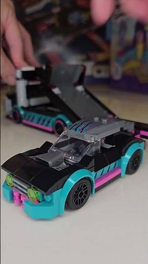 LEGO City Race Car & Car Carrier Truck Playset, Transporter with Adjustable Loading Ramp & Race Car