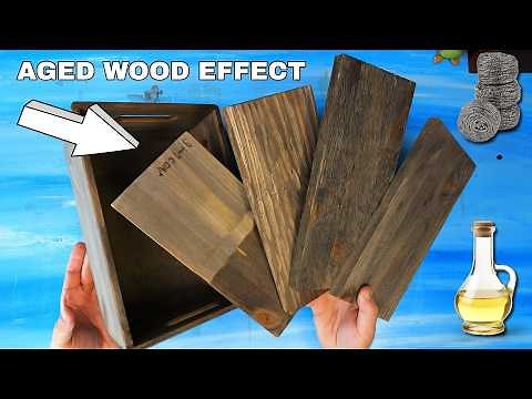 How to make new wood look old with vinegar and steel wool
