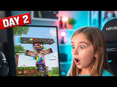 Little Girl’s Minecraft Journey | Day 2 Full of Fails