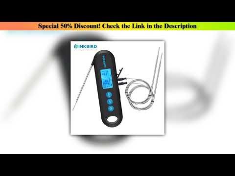 Review INKBIRD Digital Meat Thermometer With 2 External Probes IHT-2PB Backlight Display 2 Sec Inst