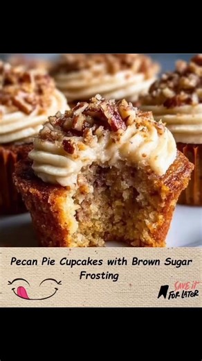 1.6K views · 12 reactions | Pecan Pie Cupcakes with Brown Sugar...