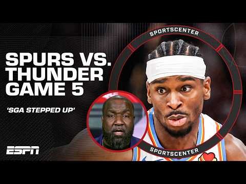 OKC IS ONE WIN AWAY FROM THE NBA FINALS 👀 Spurs vs. Thunder Game 5 REACTION | SportsCenter