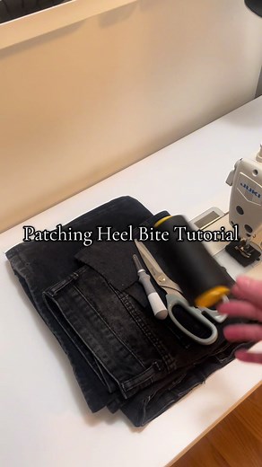 Patching Heel Bite Tutorial for Jeans
