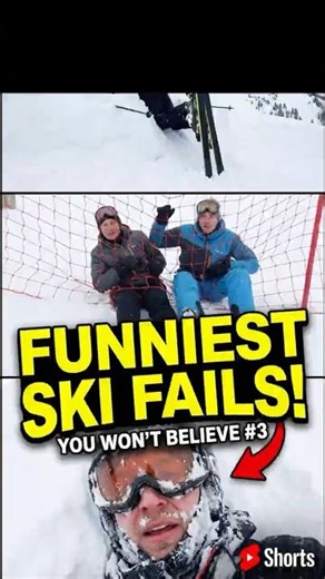 These Ski Fails Just Keep Getting Worse 😂❄️ #SkiFails #FunnyFails #WinterFails #Shorts