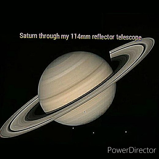 Saturn live view through my 114mm telescope