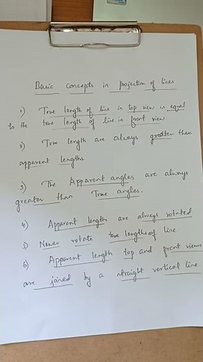 Basic Concepts in Projection of Lines