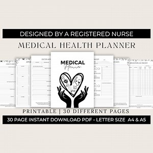 Medical Health Planner| Medical Binder| Wellness Organizer| Health Tracker|wellness Tracker| Health Overview - Etsy