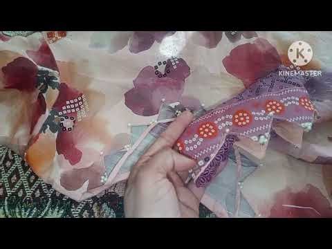 Cutwork Daman Latest Design With Less Cutting And Stitching || Dori neck Design || Sleeves cutwork