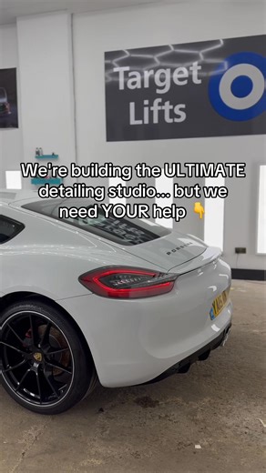 Help us build the PERFECT detailing studio 🏁 What would YOU add? - Lounge area?, Gaming setup?, lifts? 👇 Best idea gets a shoutout when we make it happen! #CarDetailing #DreamStudio #LoveDetailing #Porsche #TargetLifts #DetailingStudio | Lovedetailinguk