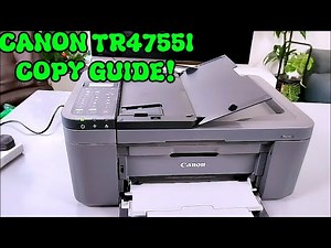 How to Copy on a Canon PIXMA TR4755I | Document & Photo Copying