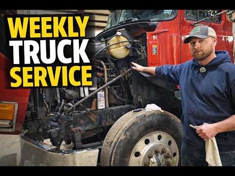 How We Service Our Farm Semi-Trucks Weekly | Greasing & Oil Change Walkthrough