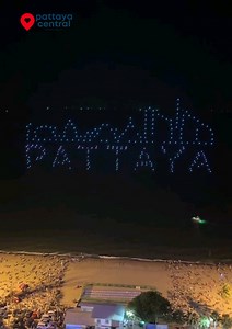 2.2K views · 84 reactions | Amazing Drone light show Pattaya Bay | Pattayacentral.com | Facebook
