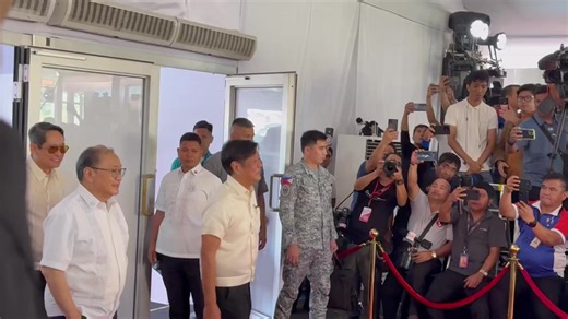 WATCH: President Bongbong Marcos arrives at the groundbreaking ceremony of Terra Solar Project in Nueva Ecija. Terra Solar Project is the world's largest integrated solar and battery storage facility | Tristan Nodalo, newswatchplus.ph | NewsWatch Plus Philippines