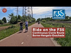 Ride on the F35 Continuous Cycle Route; Borne - Hengelo - Enschede (Netherlands)