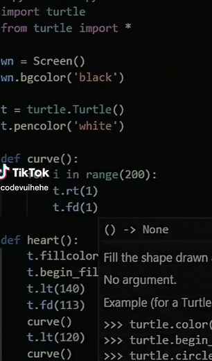 Tạo Hình Trái Tim Bằng Python Đơn Giản