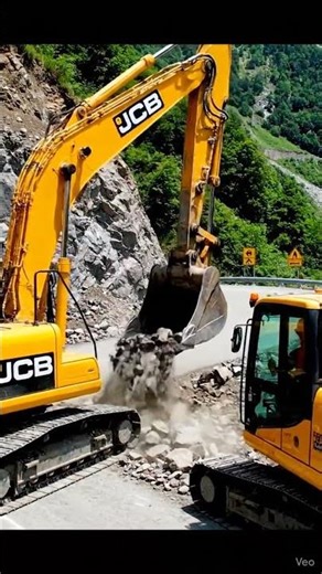 JCB in Road Construction Work 🚜 Powerful Leveling & Earthmoving Action 💪 #JCB #Shorts