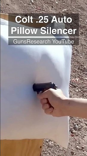 Pillow Silencer Test｜.25ACP Ammo Automatic Pistol #Shorts