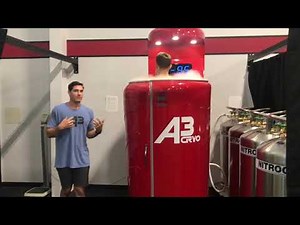 A3 Cryo's Tyler Saso demonstrates a cryotherapy session in a Space Cabin Aurora cryochamber