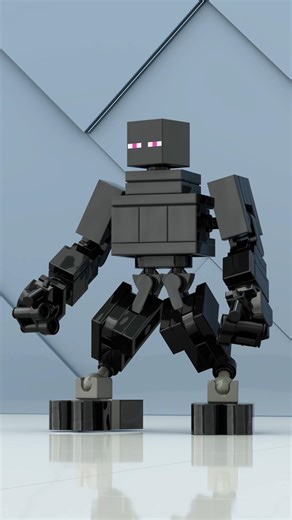 Updated Ender Man 🖤 lego minecraft #animation