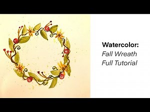 Fall Wreath Watercolor: Full Tutorial