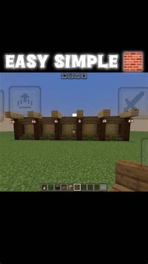 🧱 Simple Minecraft Wall Design! ✨Easy, Cheap & Survival Friendly 🔥 #Minecraft #MCPE #Builds