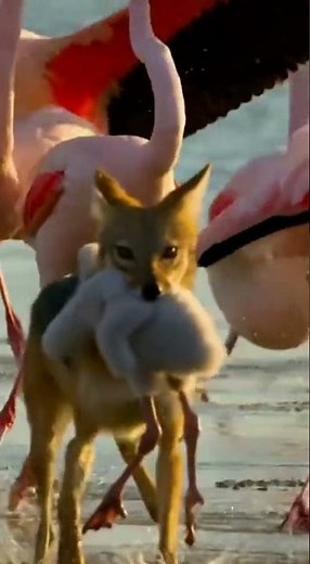 Did This Jackal Really Catch a Flamingo?