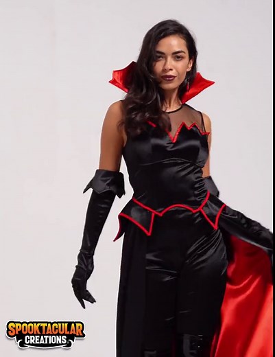 Joyfy Vampire Costume for Women Plus Size, Vampiress Queen Costume Halloween Costume for Fancy Party Dress up Cosplay