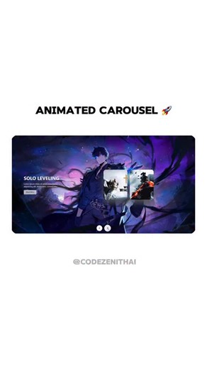@CodeZenithAI on Instagram: "Modern Animated Carousel 🚀✨ 💬 Comment “Carousel ” & I’ll DM you the source code! #ui #uidesign #uxdesign #foryou #software #programer #uiux #code #softwaredeveloper"