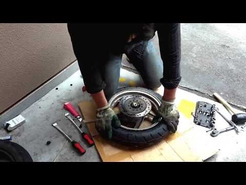 【やってみた】スクータータイヤ交換 手組 【素人】