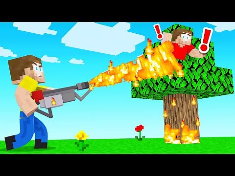 FLAMETHROWER Vs SPEEDRUNNER In Minecraft!