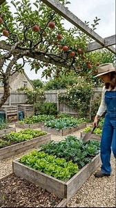 I designed my garden for self-sufficient living, with raised beds for daily vegetables near the paths and climbing plants trained into arches to use vertical space. This layout cut my workload, increased harvests, and made every step outside feel truly worth the effort. Learn More : https://mideas.co/iztlA | Tiny Secret Gardens