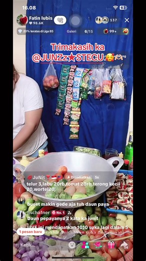 Ucapan Terima Kasih untuk Penonton TikTok Live dan Mukbang