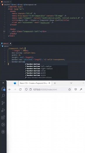 Basic CSS - Create a Trapezoid Shape (Left)