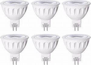 Wixann MR16 LED Bulbs Dimmable, 5W 3000K Soft Warm White, 450LM, 12-Volt Gu5.3 Bi-Pin Base, 40 Degree Spot Lighting for Indoor. 6 Pack